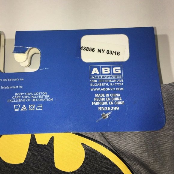 DC Comics Batman Diaper Cover 6-12 Months With Detachable Cape Black Gray Yellow - Picture 9 of 12